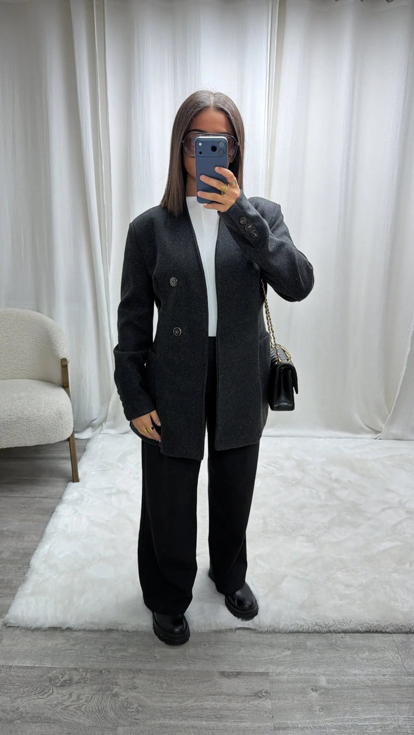 Veste Manteau Premium Ceinturée – Coupe Élégante & Boutons Invisibles MissChadou