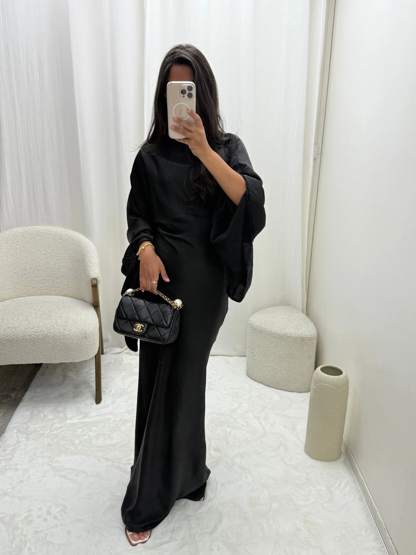 Robe Longue en Satin Irisa Miss Chadou