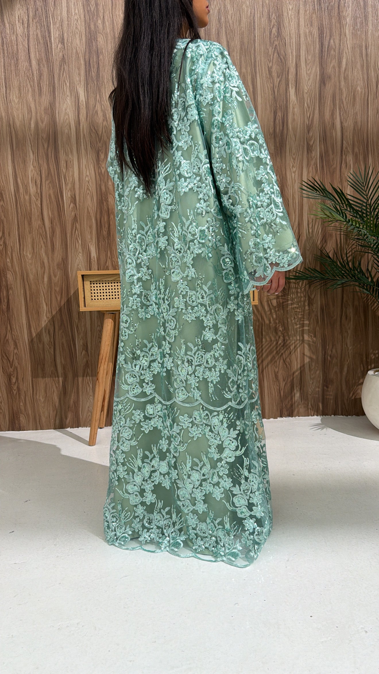 Kimono en organza fleuri Chadou