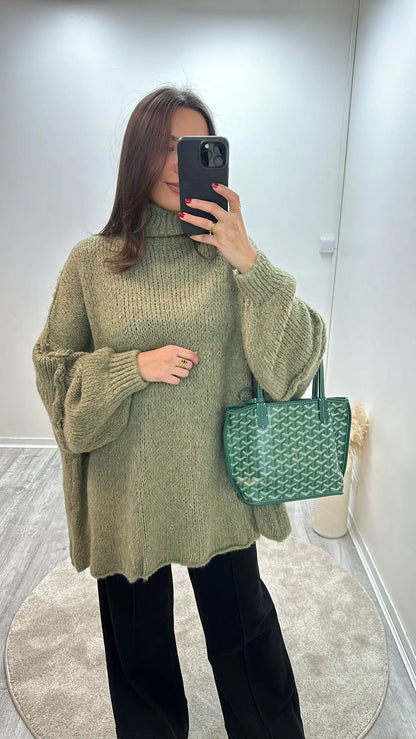 Pull Col Roulé Laine Oversize Aline MissChadou