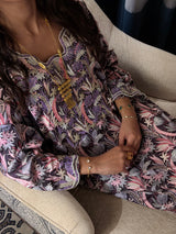 Purple Paisley Makhaweer – Italian Silk