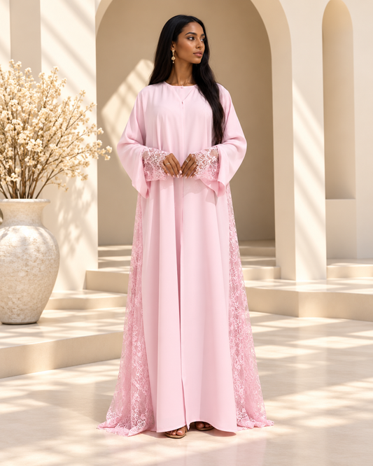 Lulwa Kimono Rosa, 3-teiliges Set – Premium Nidah aus Korea