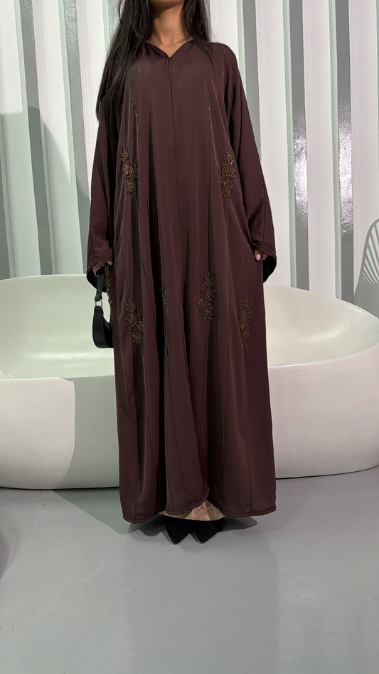 Abaya Dubai Al Qudra Marron