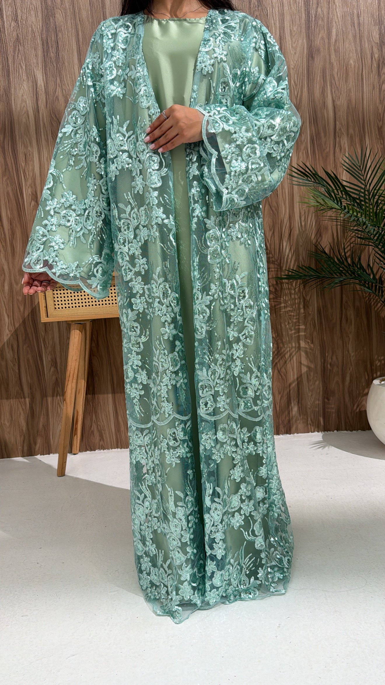 Kimono en organza fleuri Chadou