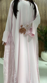 Lulwa Pink 3-Piece Kimono – Premium Korean Nidah