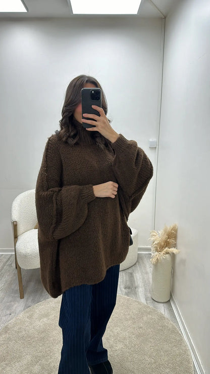 Pull Col Roulé Laine Oversize Aline MissChadou