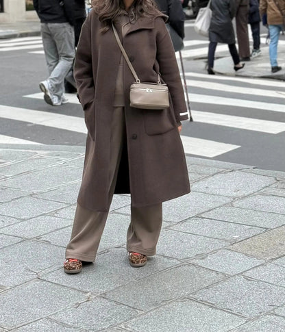 Manteau Choco 100% Laine – Fait main MissChadou