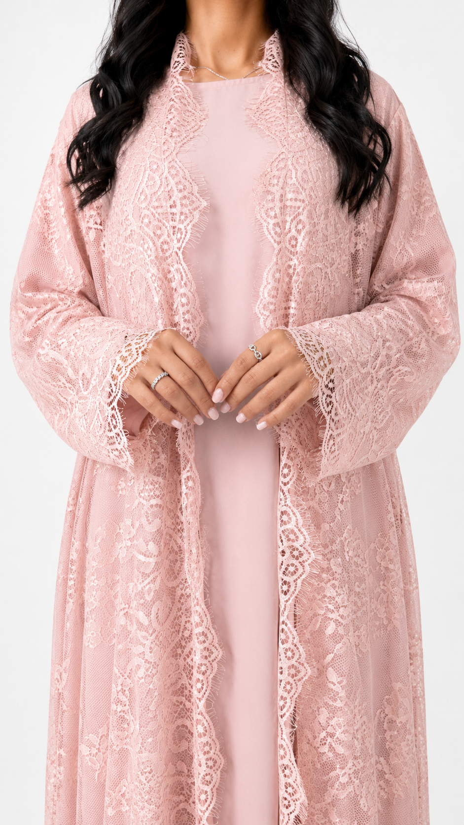 Kimono Reema Rose Poudré – Nidah Coréen Premium
