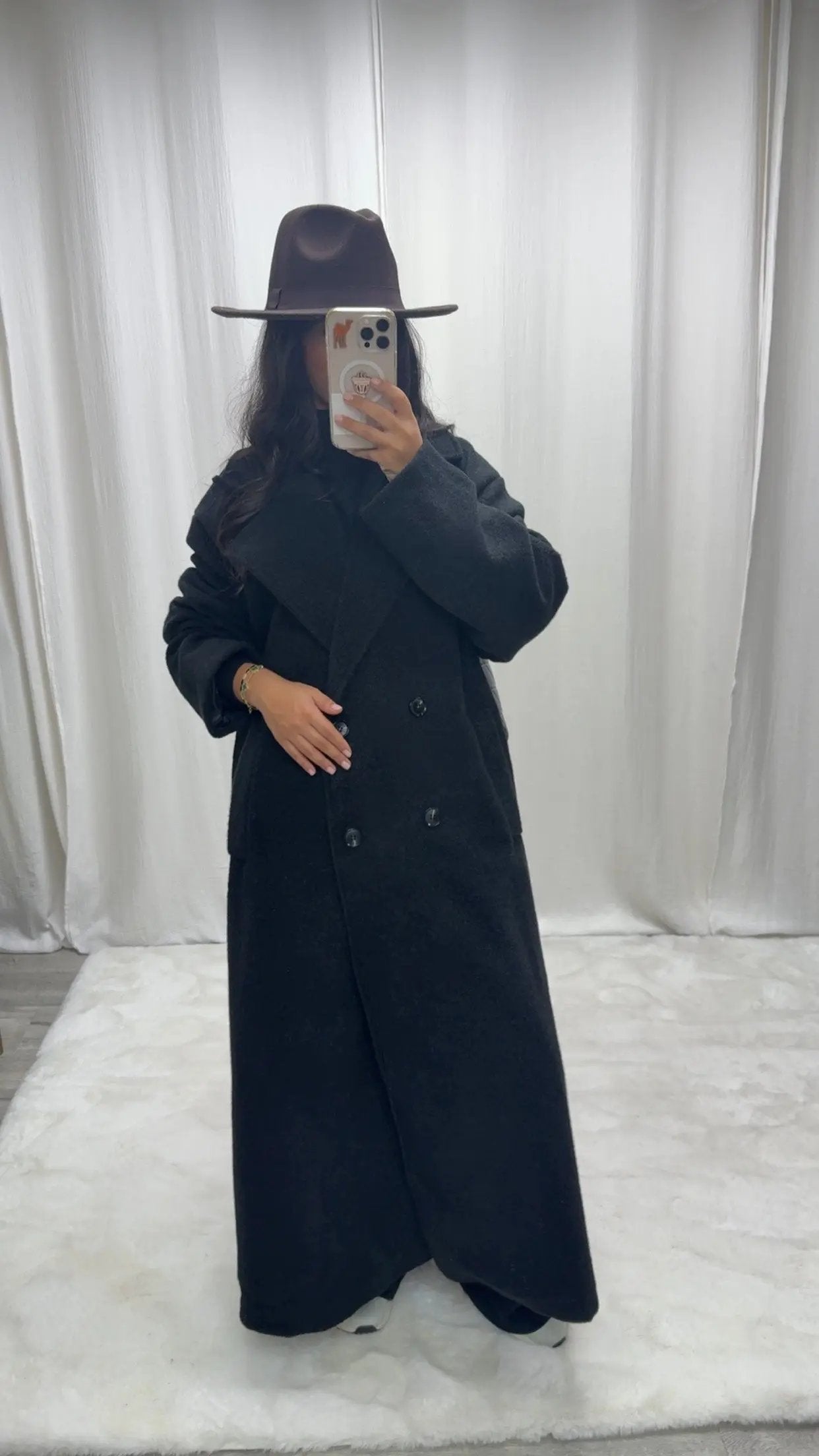 Manteau long oversize en laine mélangée Josa MissChadou