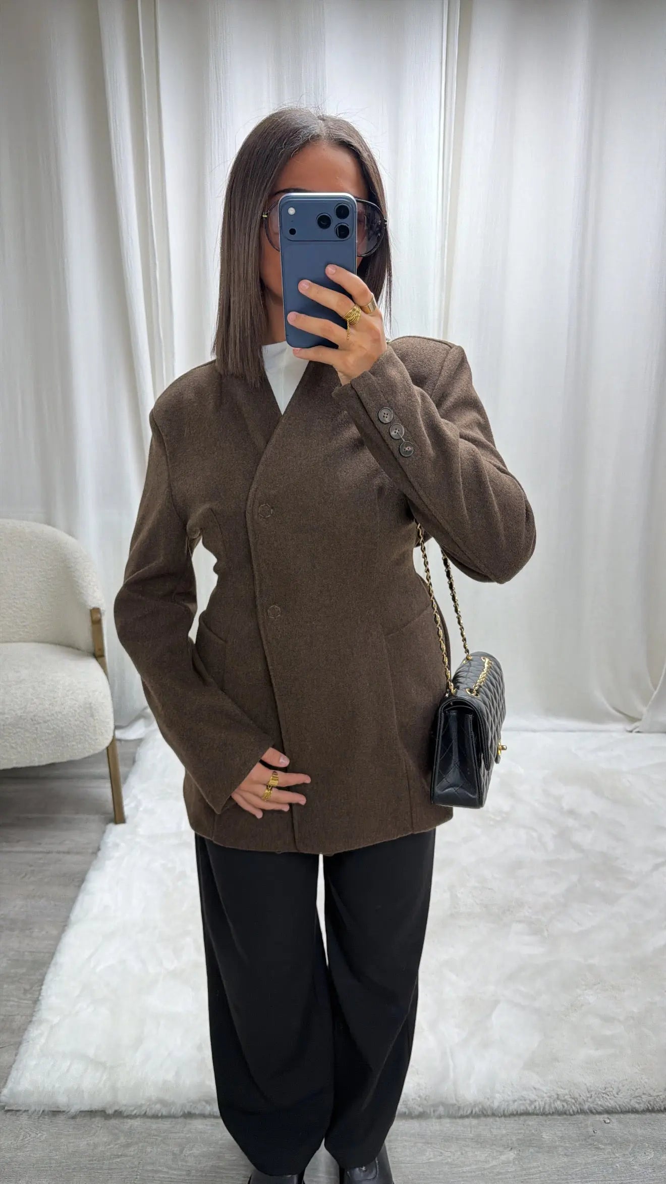 Veste Manteau Premium Ceinturée – Coupe Élégante & Boutons Invisibles MissChadou