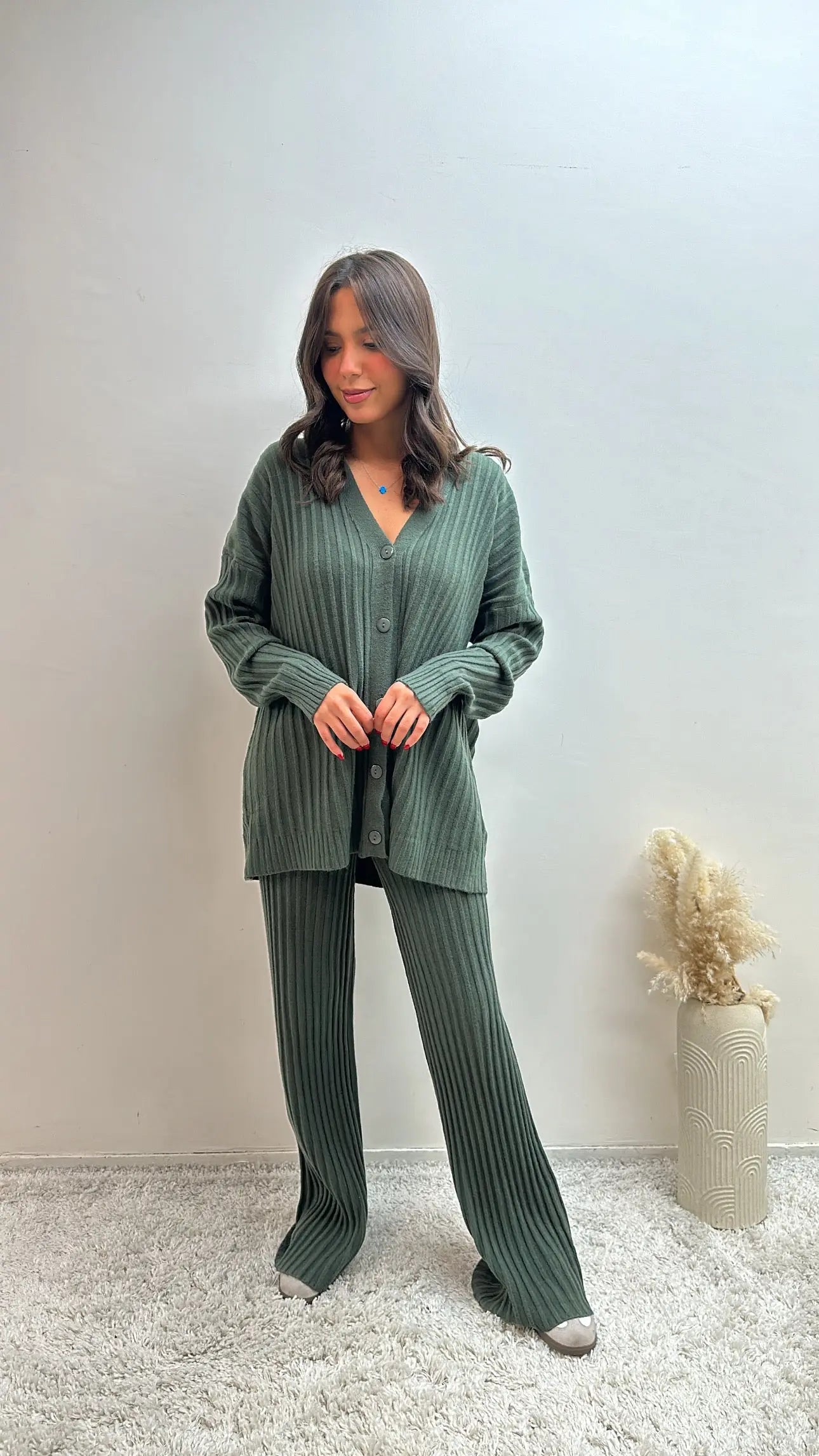 Ensemble Cardigan Pantalon Côtelé Zana