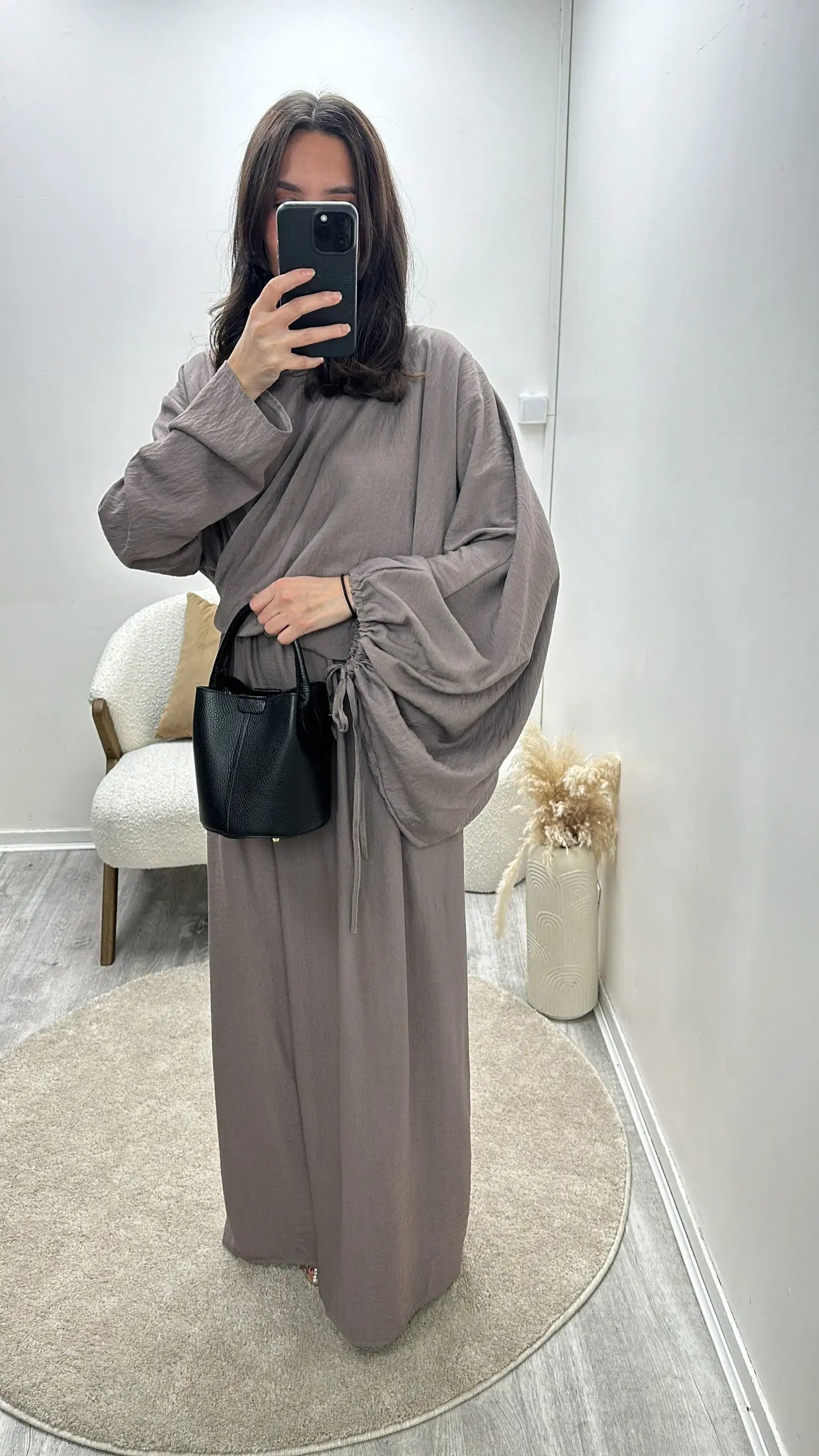 Robe Fluide Lana Taupe Miss Chadou