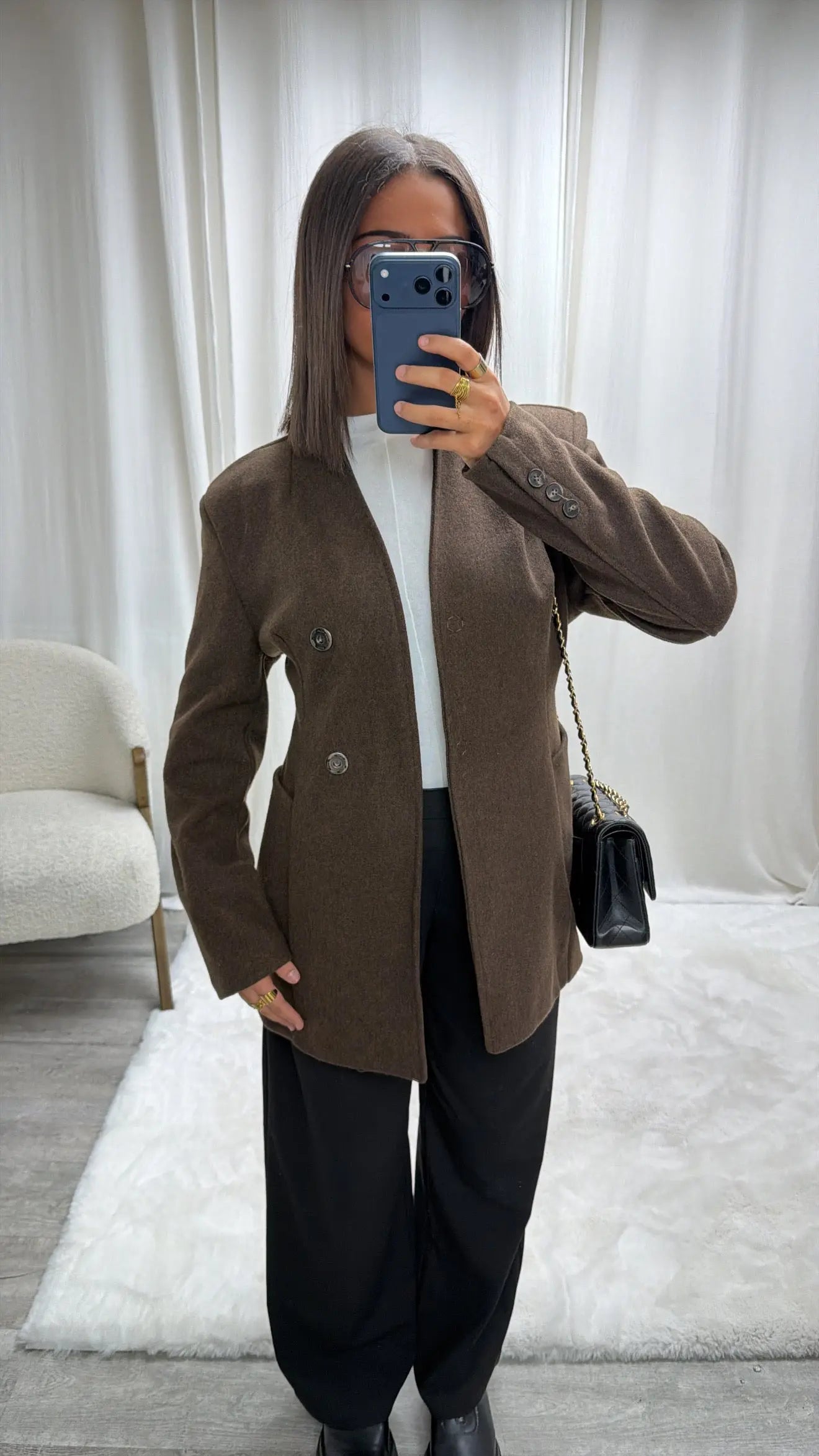 Veste Manteau Premium Ceinturée – Coupe Élégante & Boutons Invisibles MissChadou