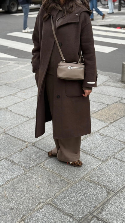 Manteau Choco 100% Laine – Fait main MissChadou