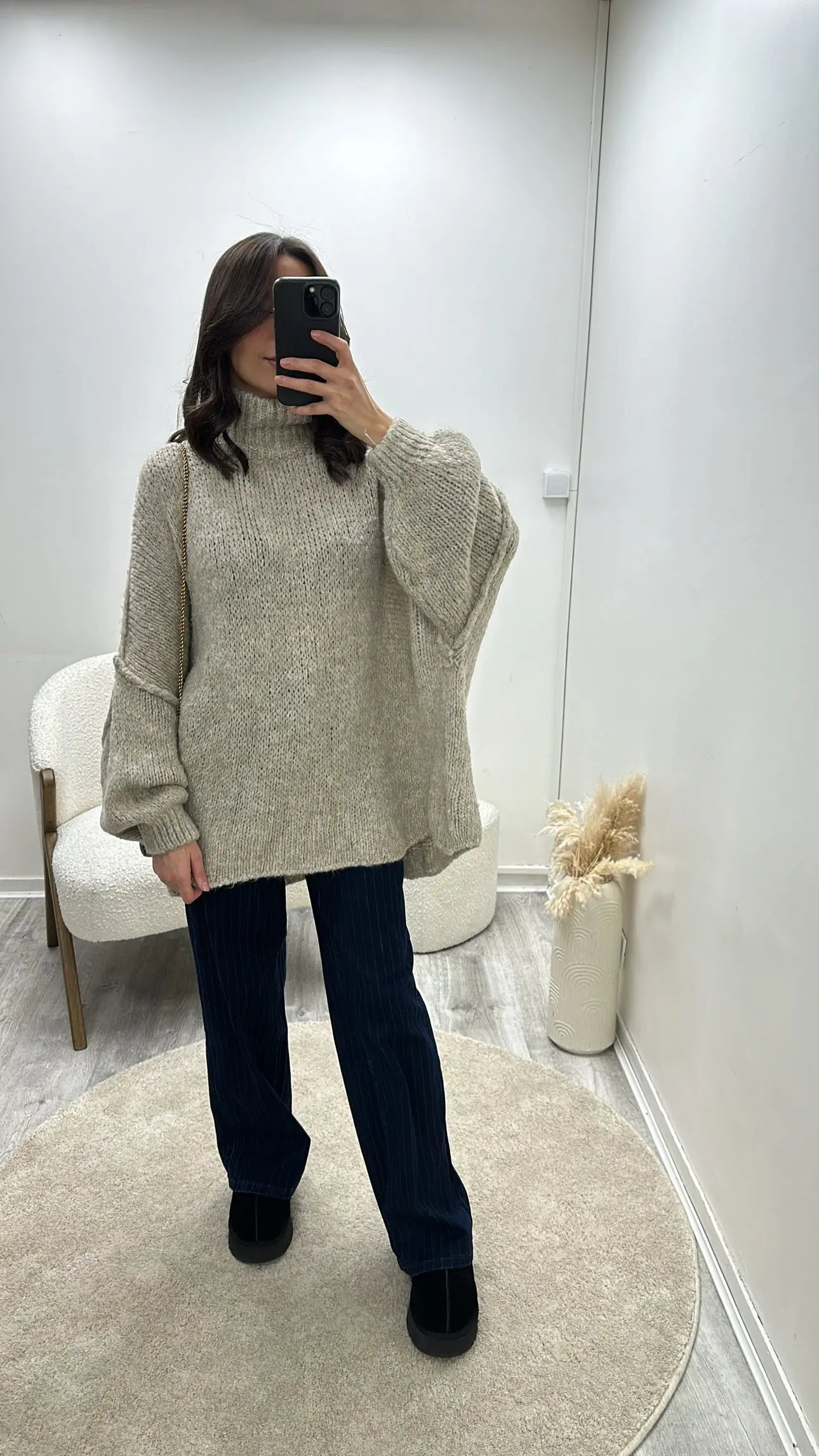 Pull Col Roulé Laine Oversize Aline MissChadou