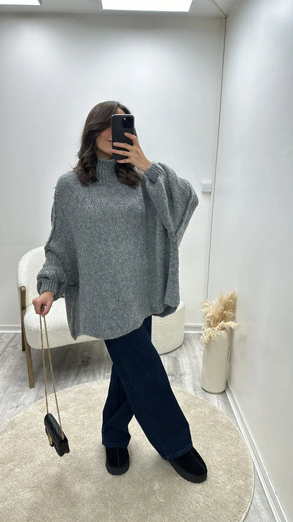 Pull Col Roulé Laine Oversize Aline MissChadou