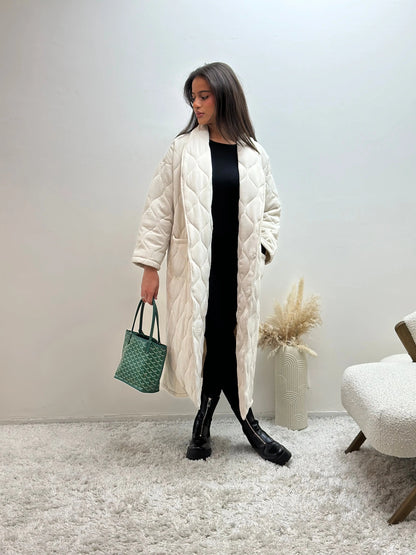 Manteau Long Oversize Matelassé Sira