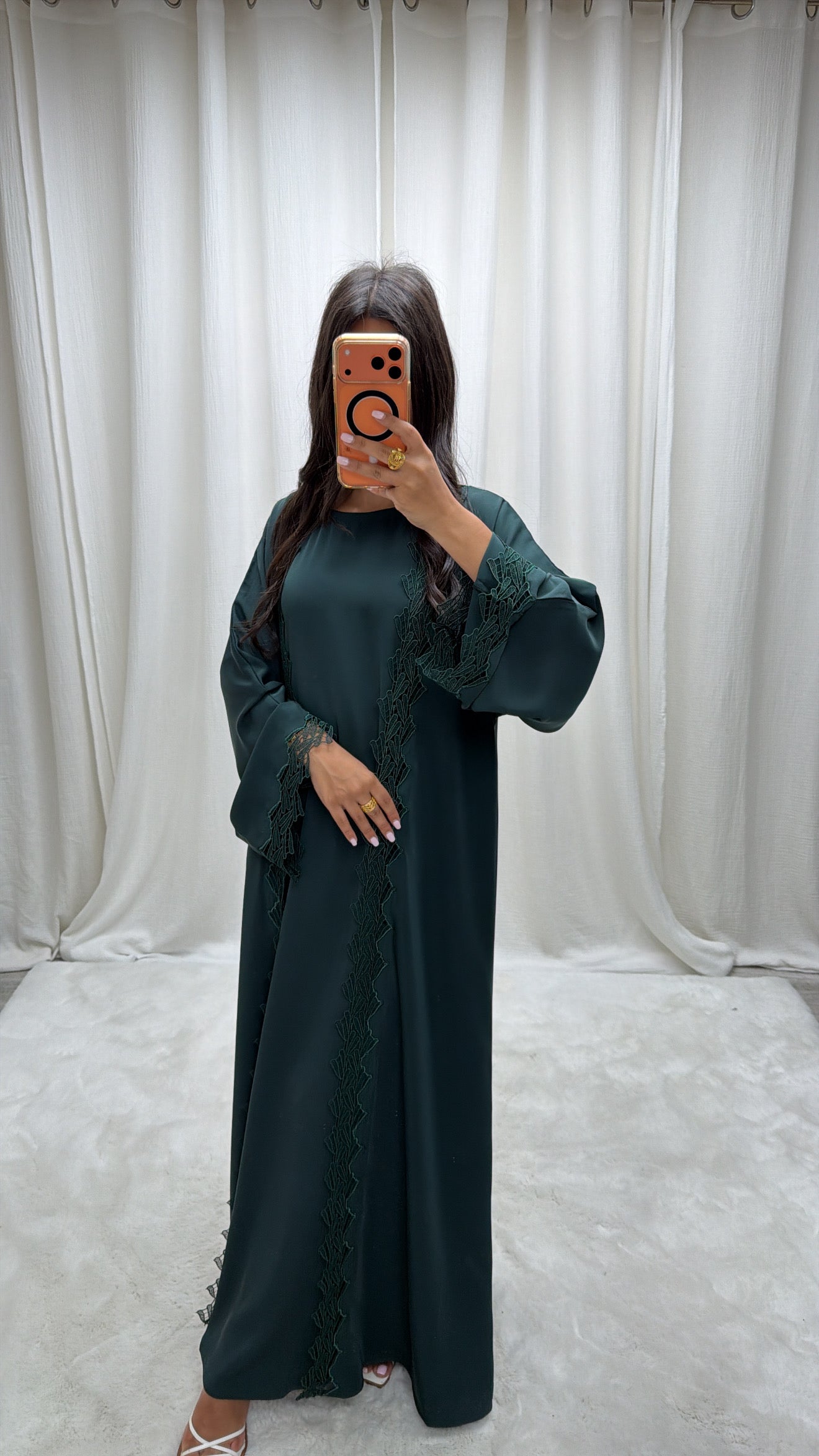 Kimono Aljada 3 Pièces Vert Émeraude Nidah Coréen Premium