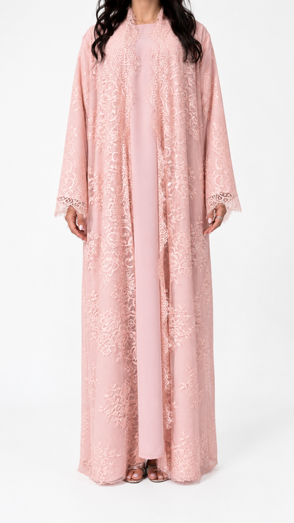 Kimono Reema Rose Poudré – Nidah Coréen Premium