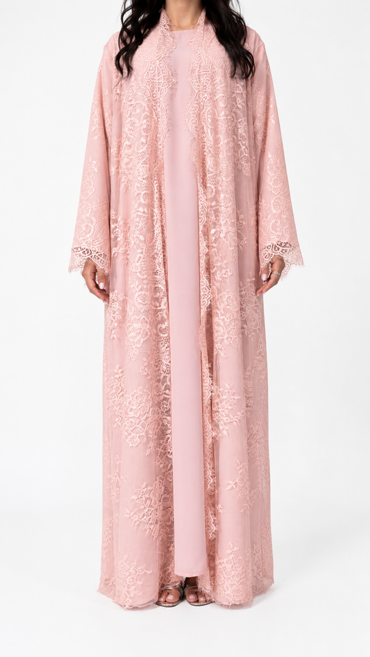 Kimono Reema Rose Poudré – Nidah Coréen Premium
