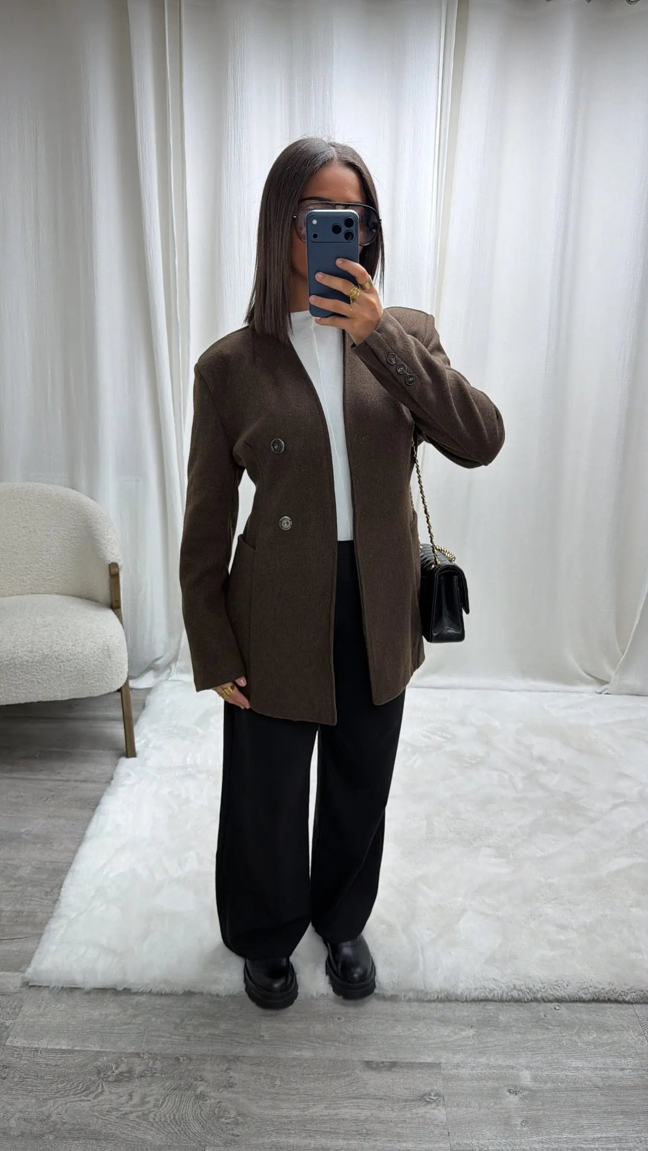 Veste Manteau Premium Ceinturée – Coupe Élégante & Boutons Invisibles MissChadou