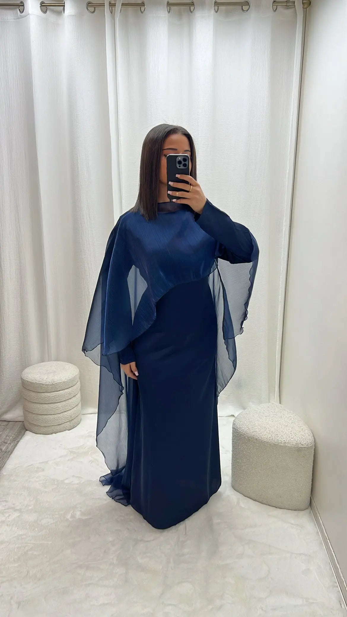 Robe Satinée avec Cape Olivia Miss Chadou