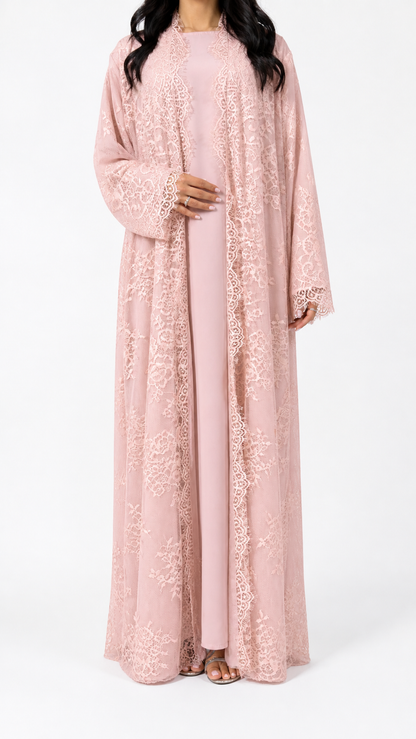 Kimono Reema Rose Poudré – Nidah Coréen Premium