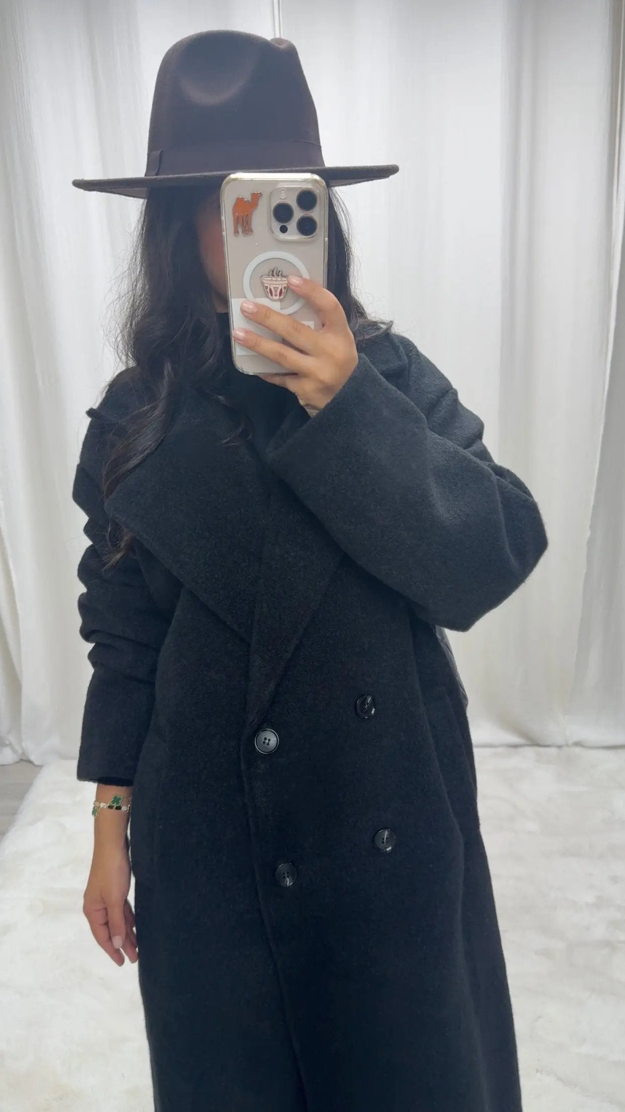 Manteau long oversize en laine mélangée Josa MissChadou