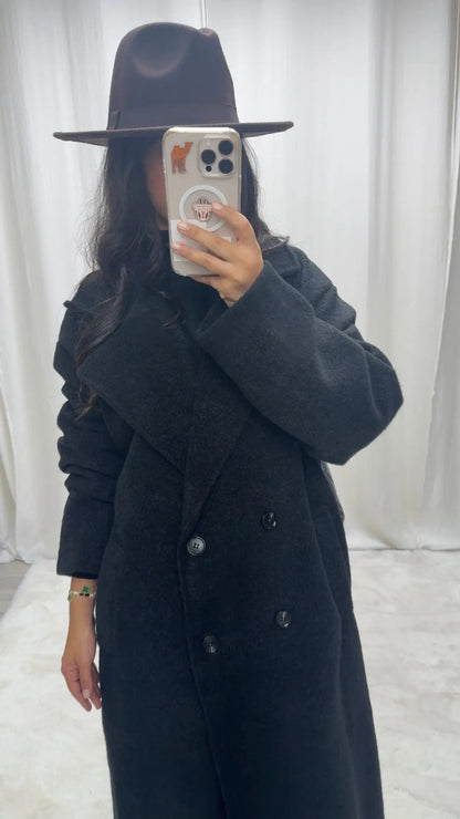 Manteau long oversize en laine mélangée Josa MissChadou