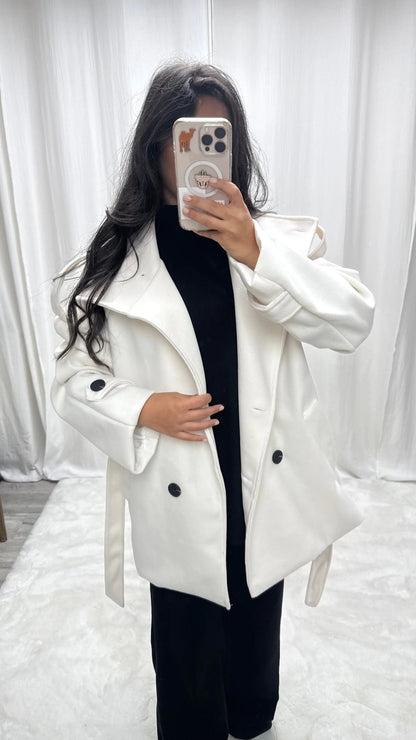 Trench court oversize à ceinture MissChadou