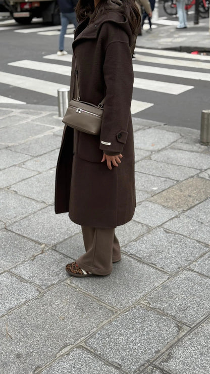 Manteau Choco 100% Laine – Fait main MissChadou