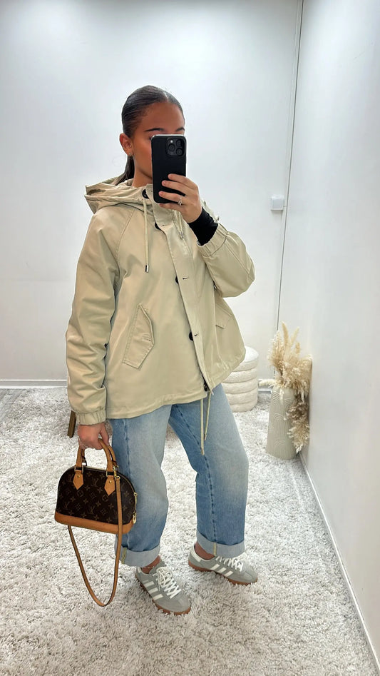 Parka Beige à Capuche Céline