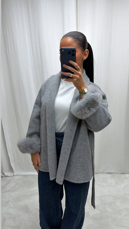 Manteau Laine Alpaga – Fourrure Amovible MissChadou