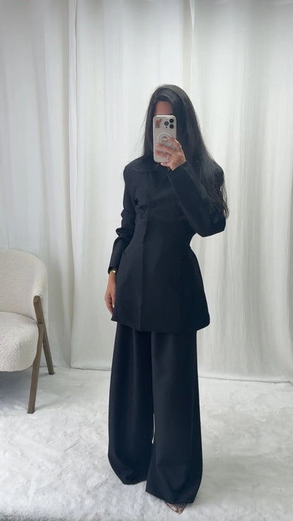 Blazer Ceintré - Pantalon Fluide MissChadou