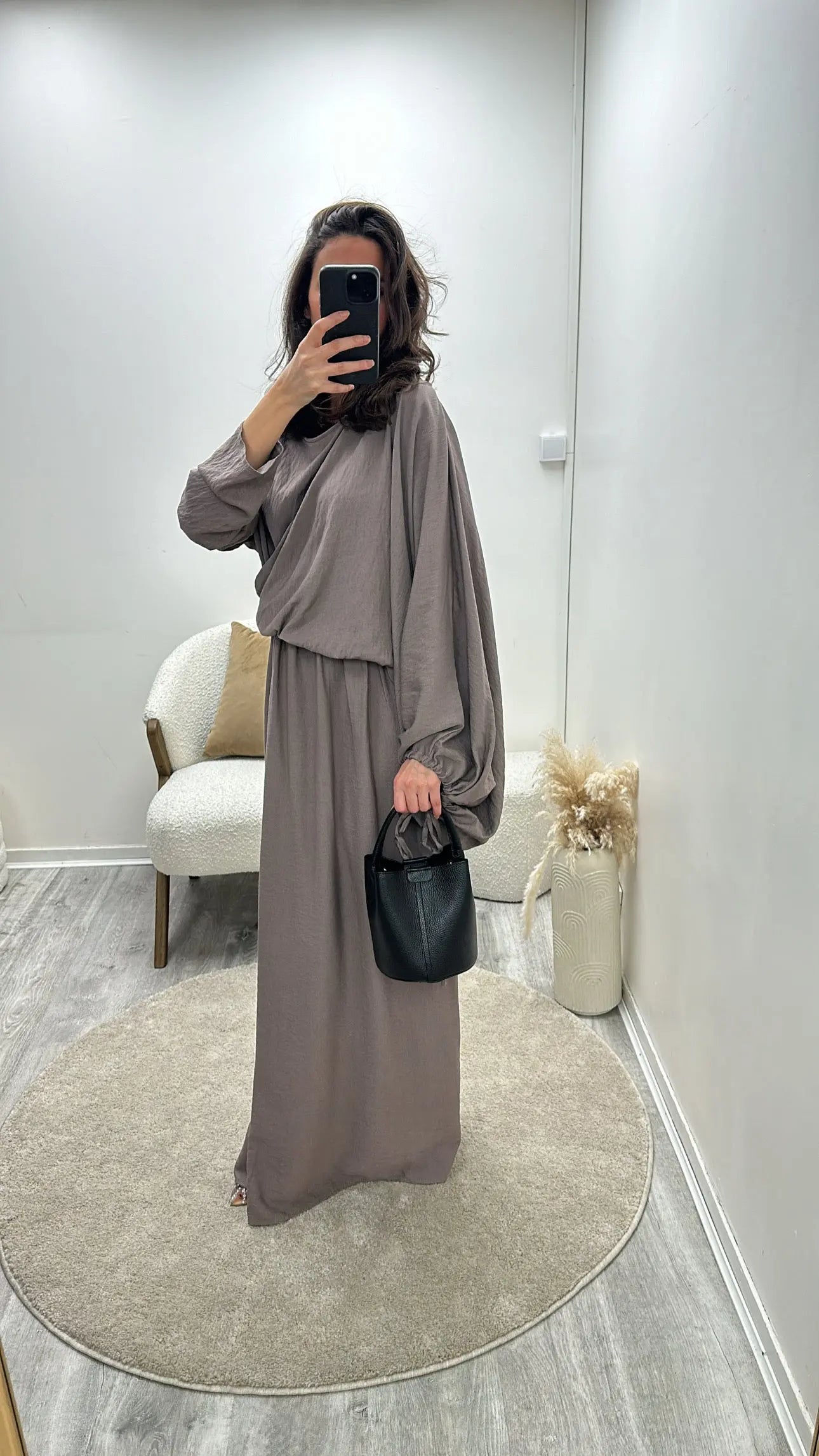 Robe Fluide Lana Taupe Miss Chadou