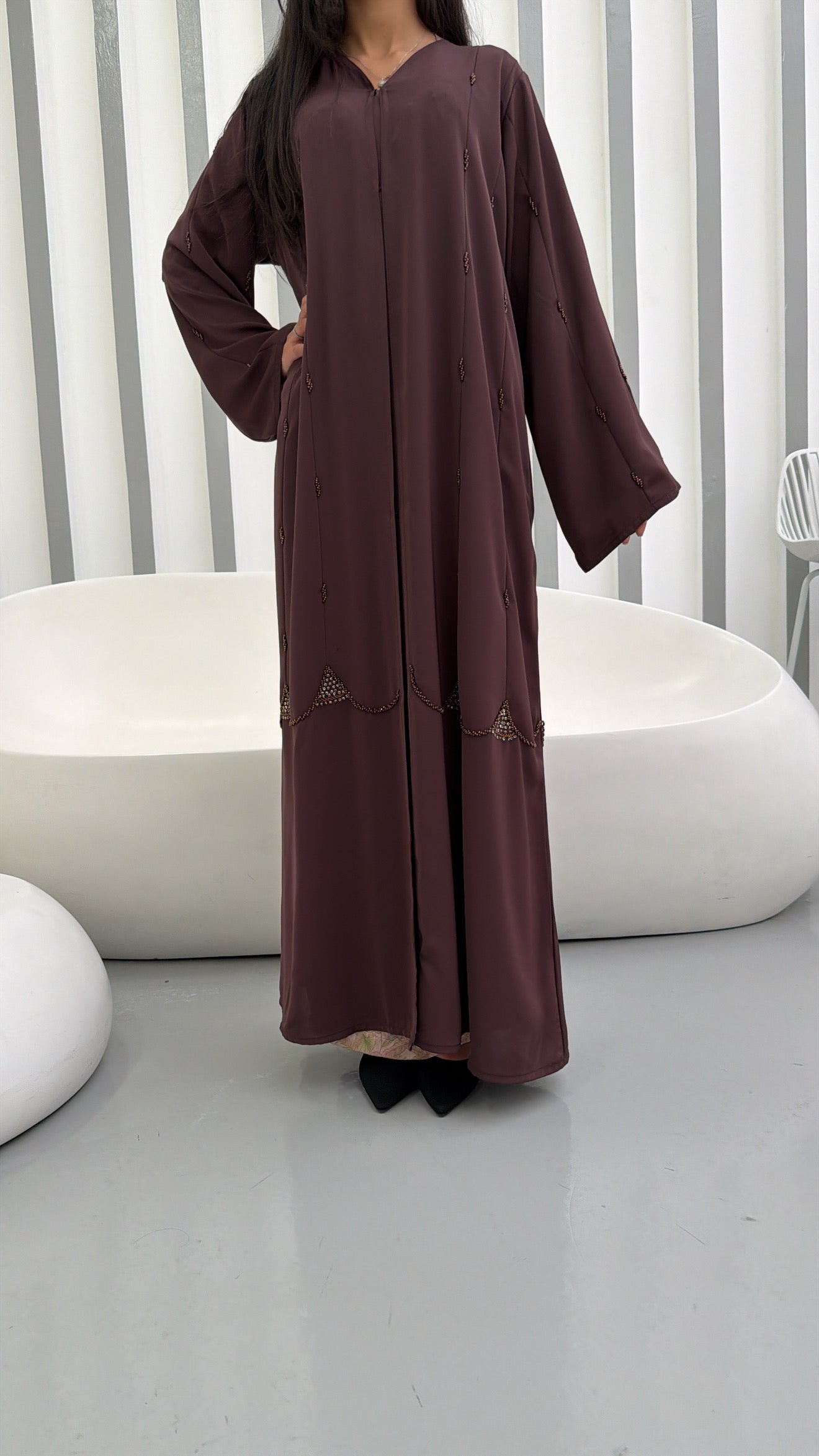 Abaya Dubai Al Jafiliya Marron