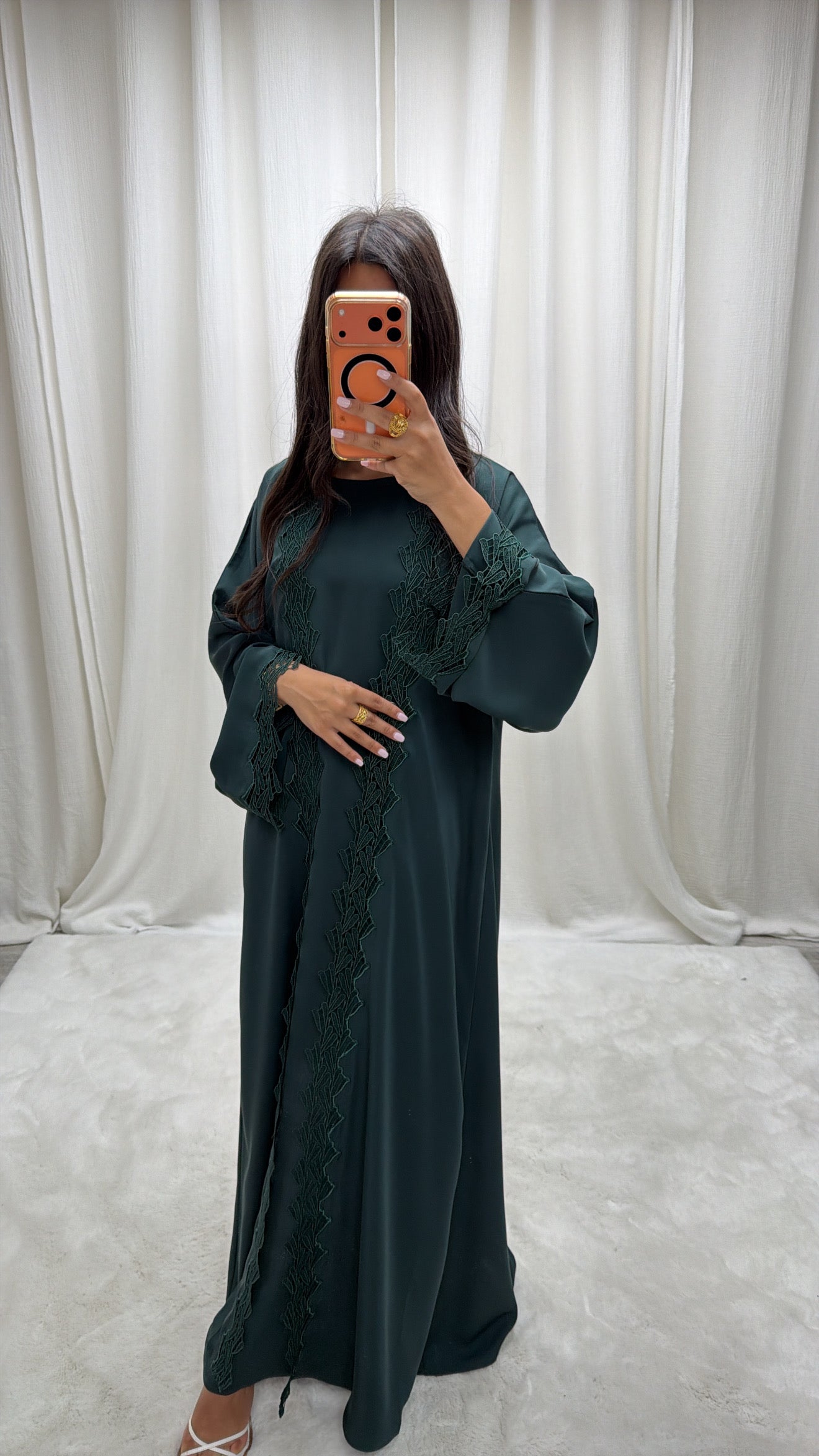 Kimono Aljada 3 Pièces Vert Émeraude Nidah Coréen Premium