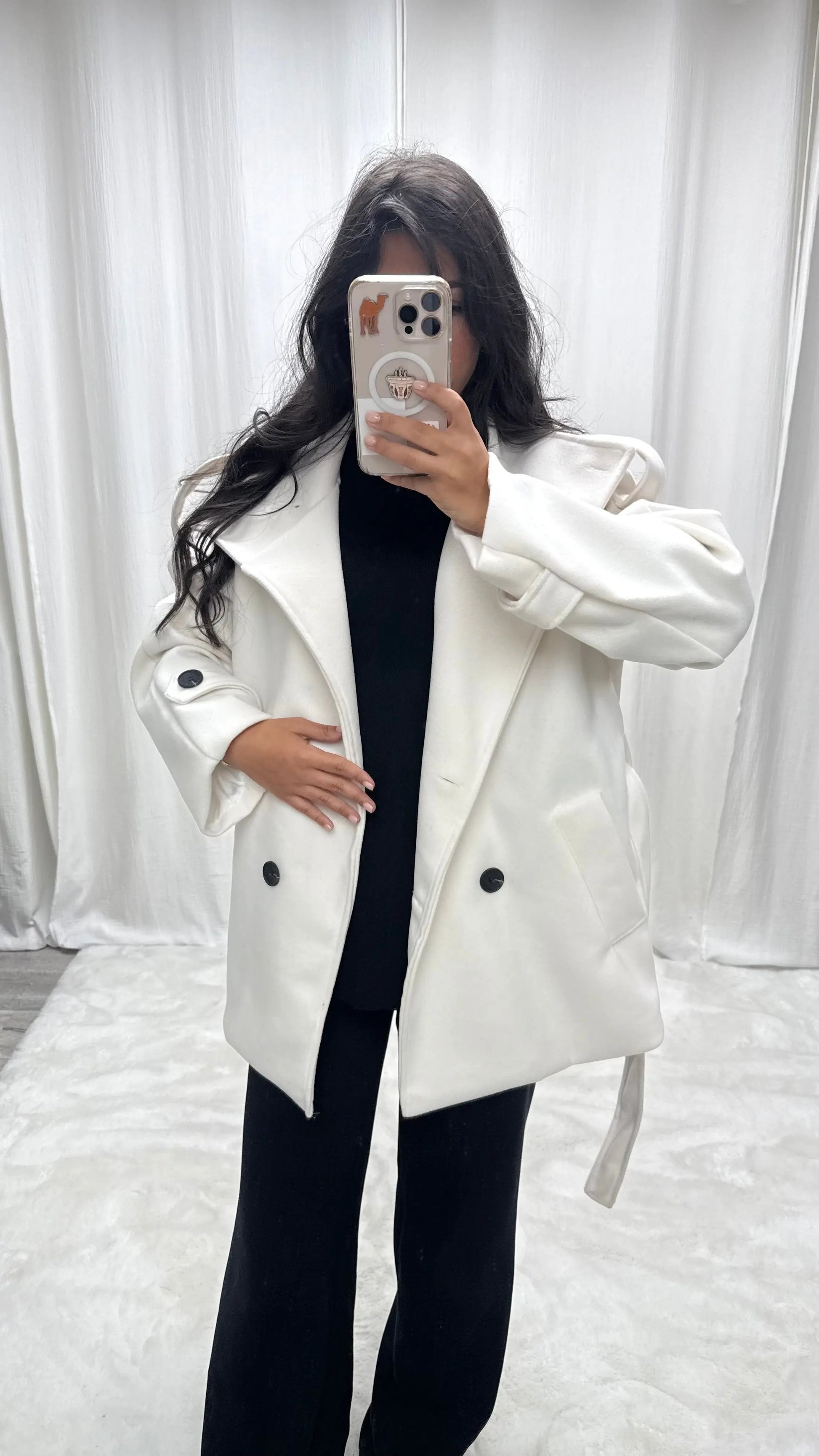 Trench court oversize à ceinture MissChadou