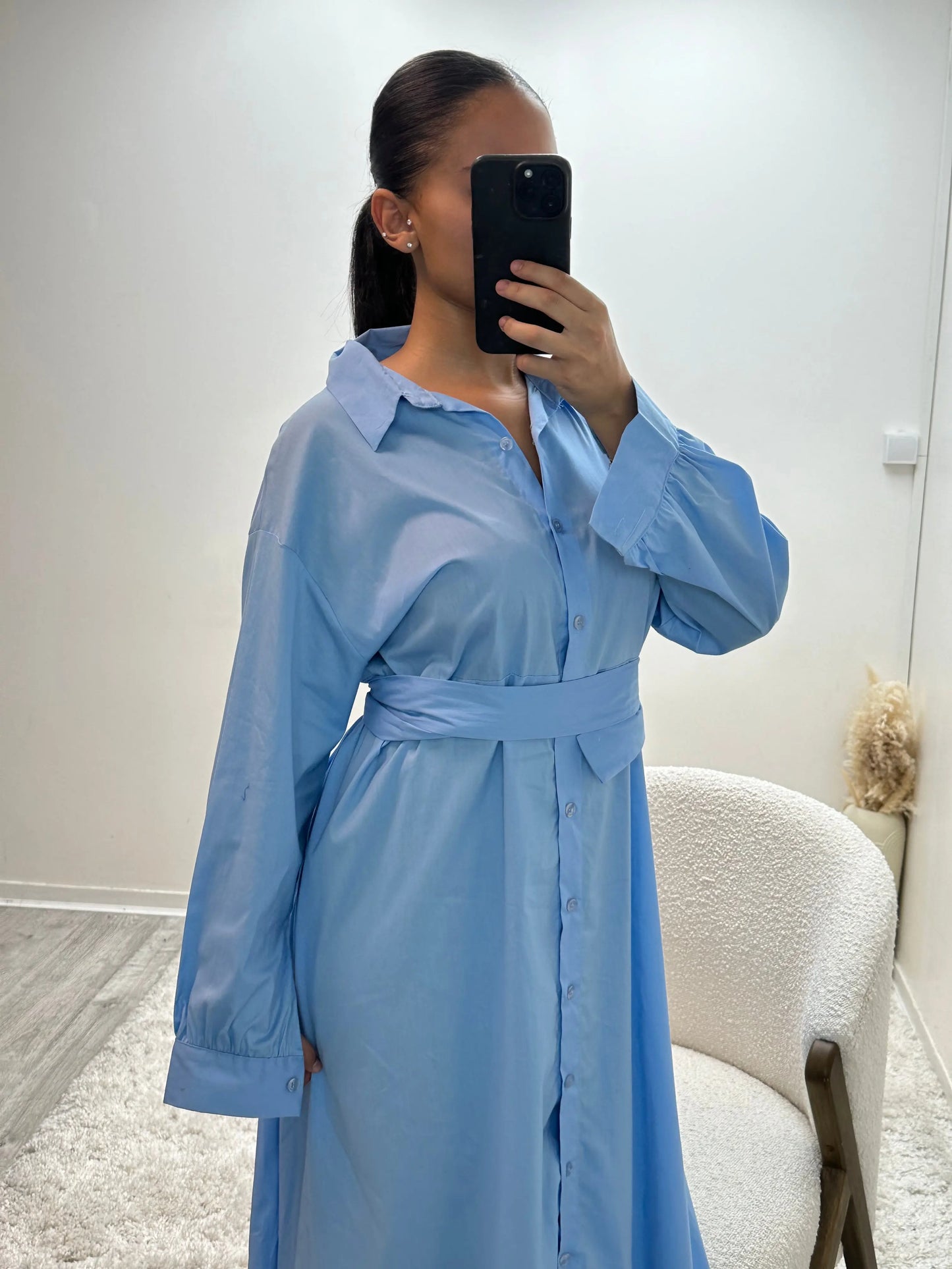 Robe Chemise Bleu Reya