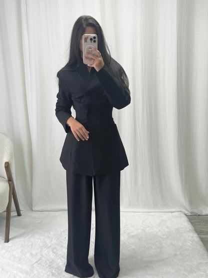 Blazer Ceintré - Pantalon Fluide MissChadou