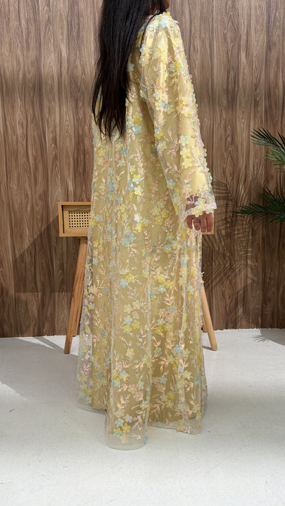 Kimono en organza fleuri Chadou