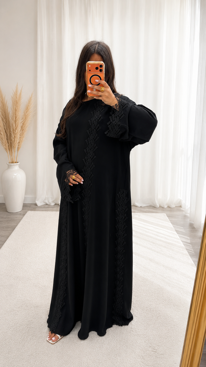 Kimono Al Barsha 3 Pièces Black Nidah Coréen Premium