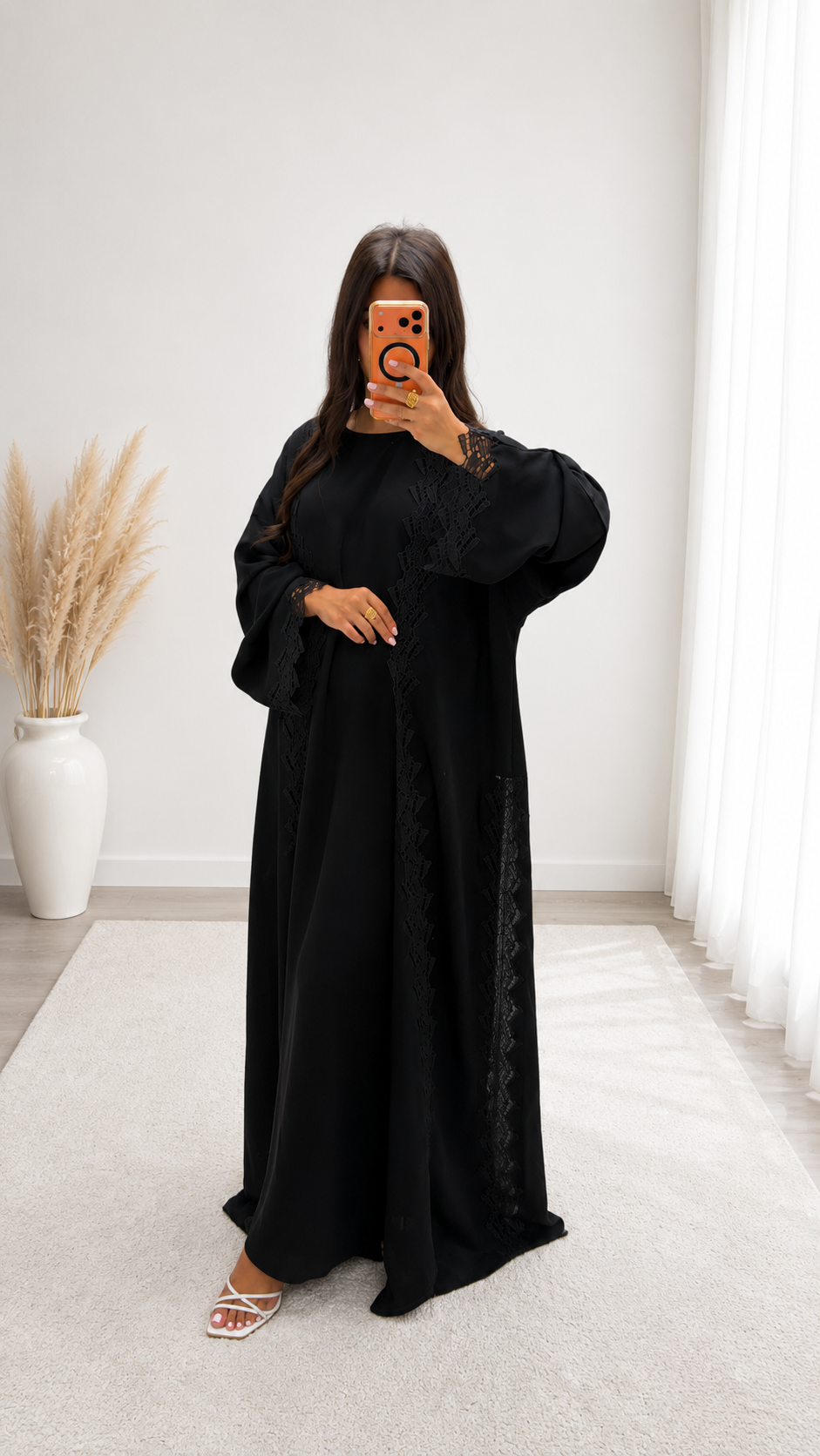 Kimono Al Barsha 3 Pièces Black Nidah Coréen Premium