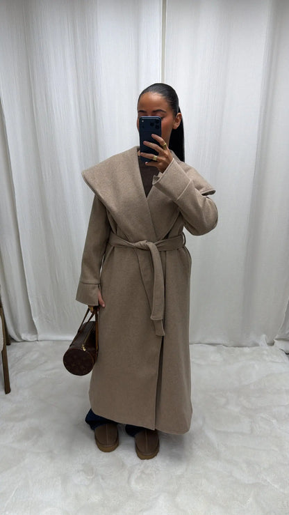 Veste en Fausse Fourrure Premium – Taupe Chaud MissChadou