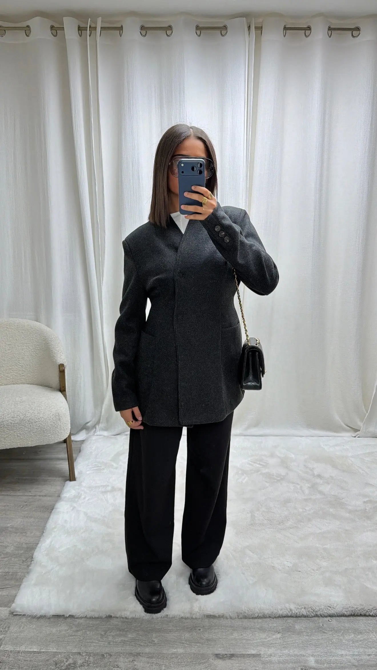 Veste Manteau Premium Ceinturée – Coupe Élégante & Boutons Invisibles MissChadou