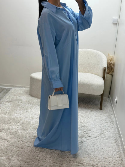 Robe Chemise Bleu Reya