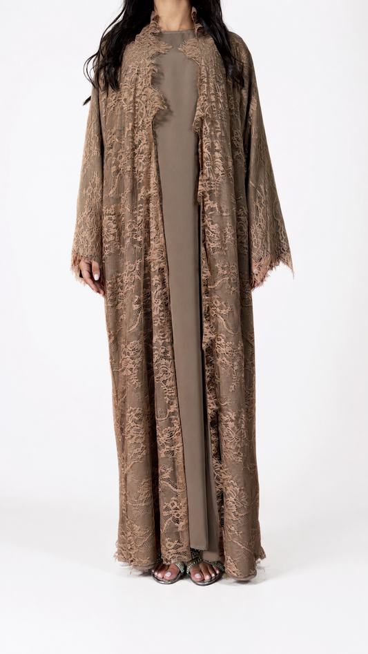 Kimono Reema Taupe – Nidah Coréen Premium