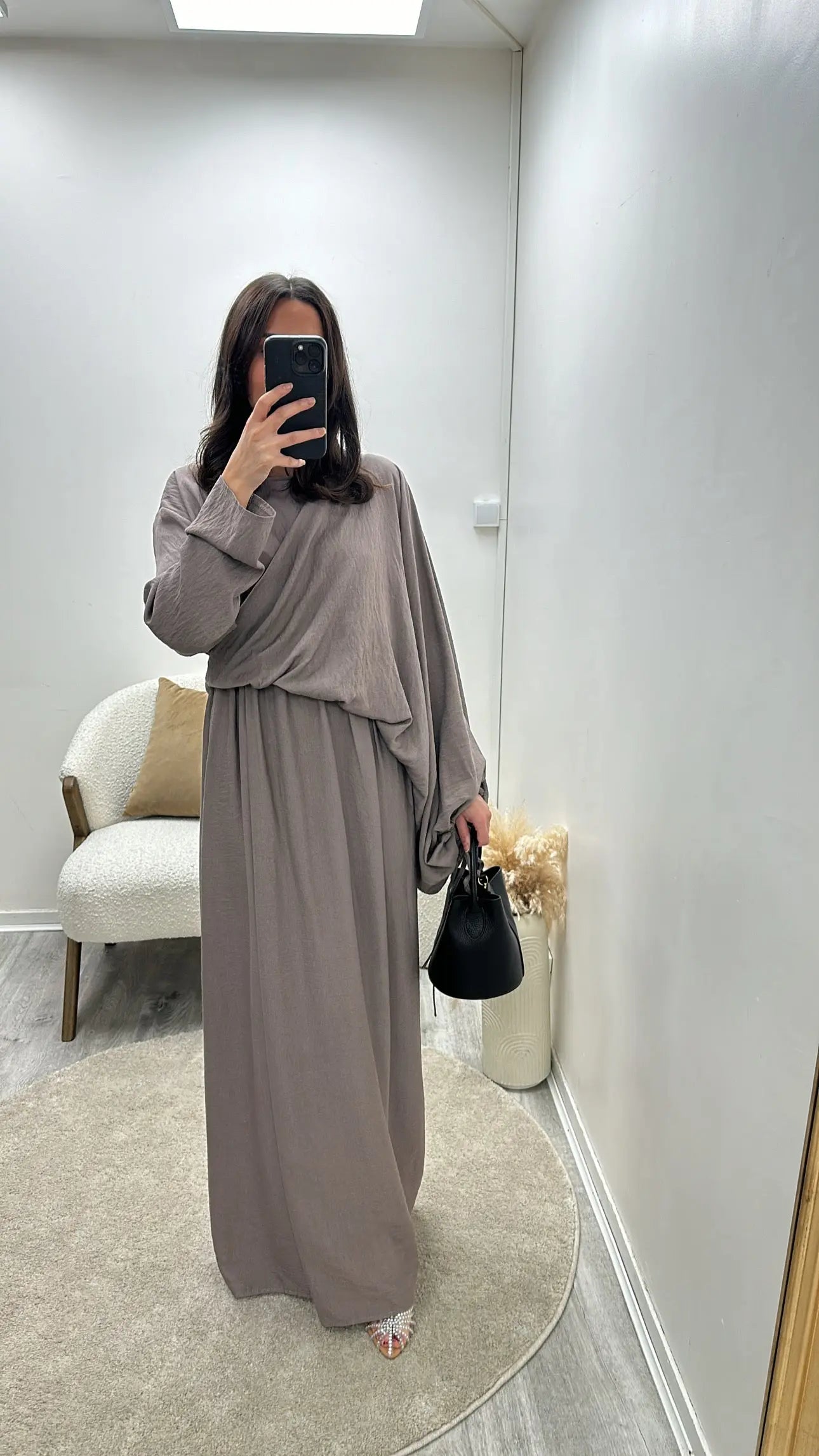 Robe Fluide Lana Taupe Miss Chadou