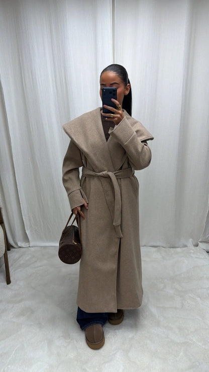 Veste en Fausse Fourrure Premium – Taupe Chaud MissChadou