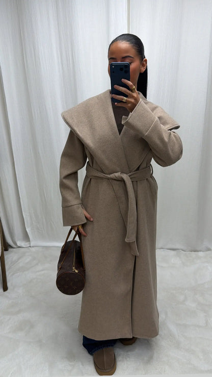 Veste en Fausse Fourrure Premium – Taupe Chaud MissChadou